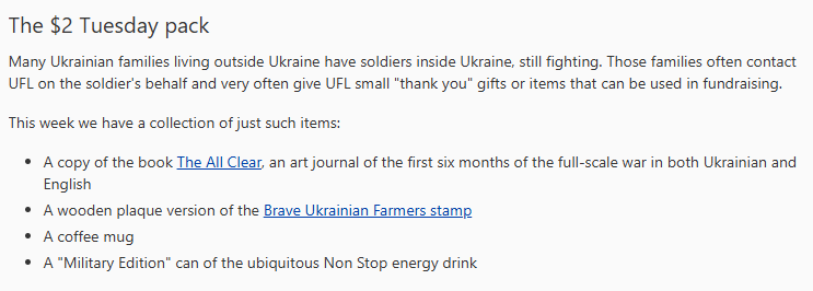 uafrontline's tweet photo. 🌟It's the Tuesday raffle!🌟

Up this week: two packs of thanks. Thanks from the SBU, thanks from families of fighters. Resorting to screenshots because there's a lot to say.

Get your tickets here!
https://t.co/JwQMMzmgGF

Good luck!