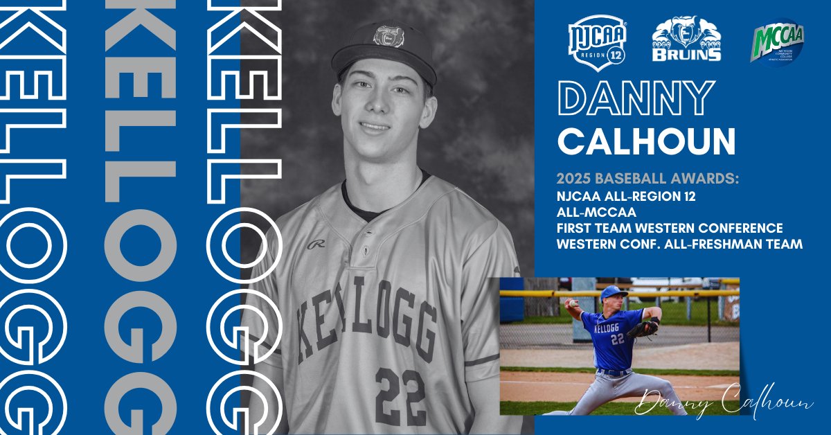 Kellogg Community College Athletics (@kelloggbruins) on Twitter photo 🚨⚾️ Post Season Baseball Awards!
Eleven <a href="/BaseballKellogg/">Kellogg CC Baseball</a> players earned Post Season awards from the <a href="/mccaa1926/">MCCAA</a> and/or <a href="/NJCAARegion12/">NJCAA Region 12</a>! Congrats Bruins!
Two more Bruins with All-Region 12 and All-MCCAA Awards: Jake Kucharczyk & Daniel Calhoun!
#GreatDayToBeABruin #BruCru 🚨⚾️ Post Season Baseball Awards!
Eleven <a href="/BaseballKellogg/">Kellogg CC Baseball</a> players earned Post Season awards from the <a href="/mccaa1926/">MCCAA</a> and/or <a href="/NJCAARegion12/">NJCAA Region 12</a>! Congrats Bruins!
Two more Bruins with All-Region 12 and All-MCCAA Awards: Jake Kucharczyk & Daniel Calhoun!
#GreatDayToBeABruin #BruCru