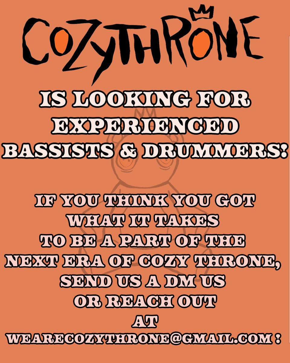fyi i’m we r looking for bassists/drummers 🧡 any1 from Boston to Maine - hit us up!!!