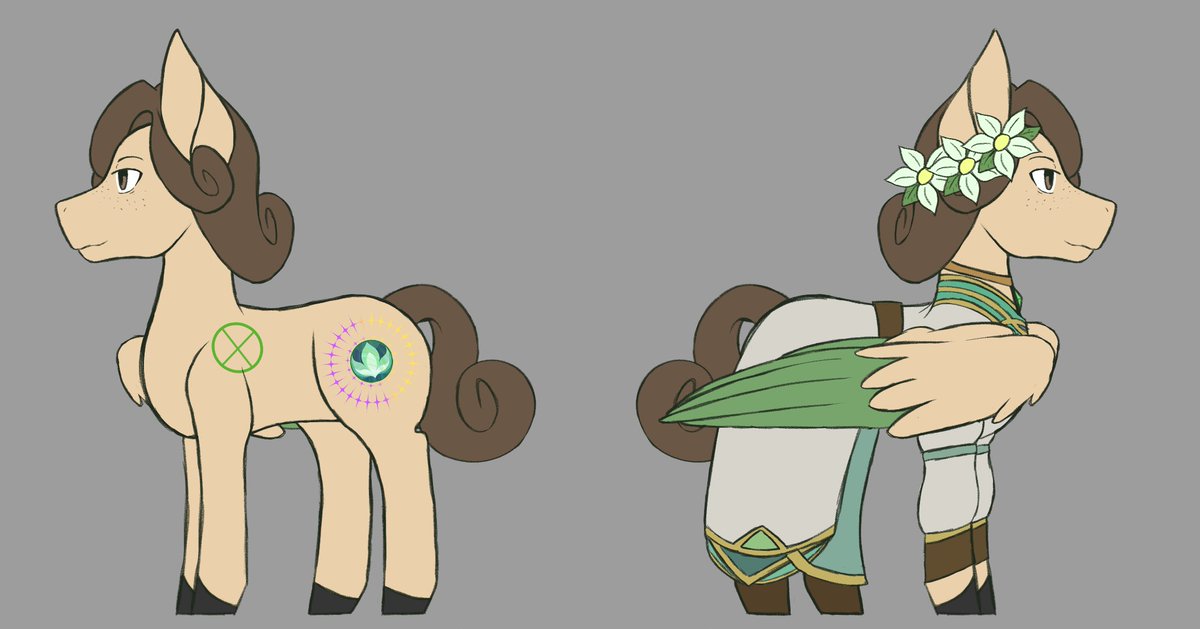 doodlesbyshelb's tweet photo. Got Ophelia done today! Did something a bit different so I can show her cutie mark.

#EsperiArt #AFKJourney https://t.co/B1CKPdOLb1