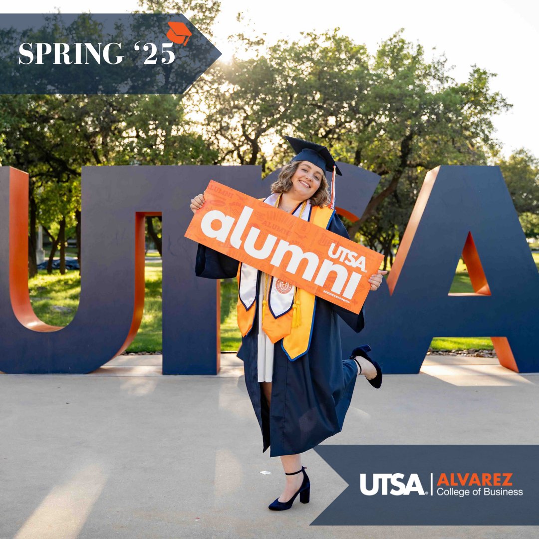 UTSABusiness's tweet photo. Double the degrees, double the impact. ๐
Ella Pusey graduated with a B.B.A. in Cybersecurity from #UTSAAlvarez and a B.B.A. in Information Systems and Technology from the School of Data Science.
๐ Read about her journey: https://t.co/e7PIKB4kmc
#UTSAGrad25 #WeAreAlvarez https://t.co/JwI0p3X33R
