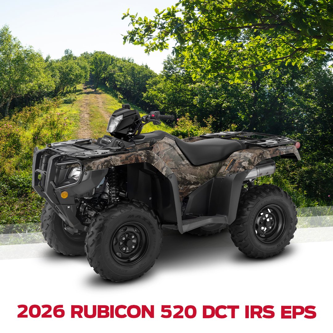 Built for hard work and even harder play, the new 2026 Rubicon 520 IRS EPS &amp; Rubicon 520 DCT IRS EPS delivers legendary Honda durability, real gear-driven DCT performance, and plush independent rear suspension for all-day comfort.

#HondaRubicon #HondaATV
