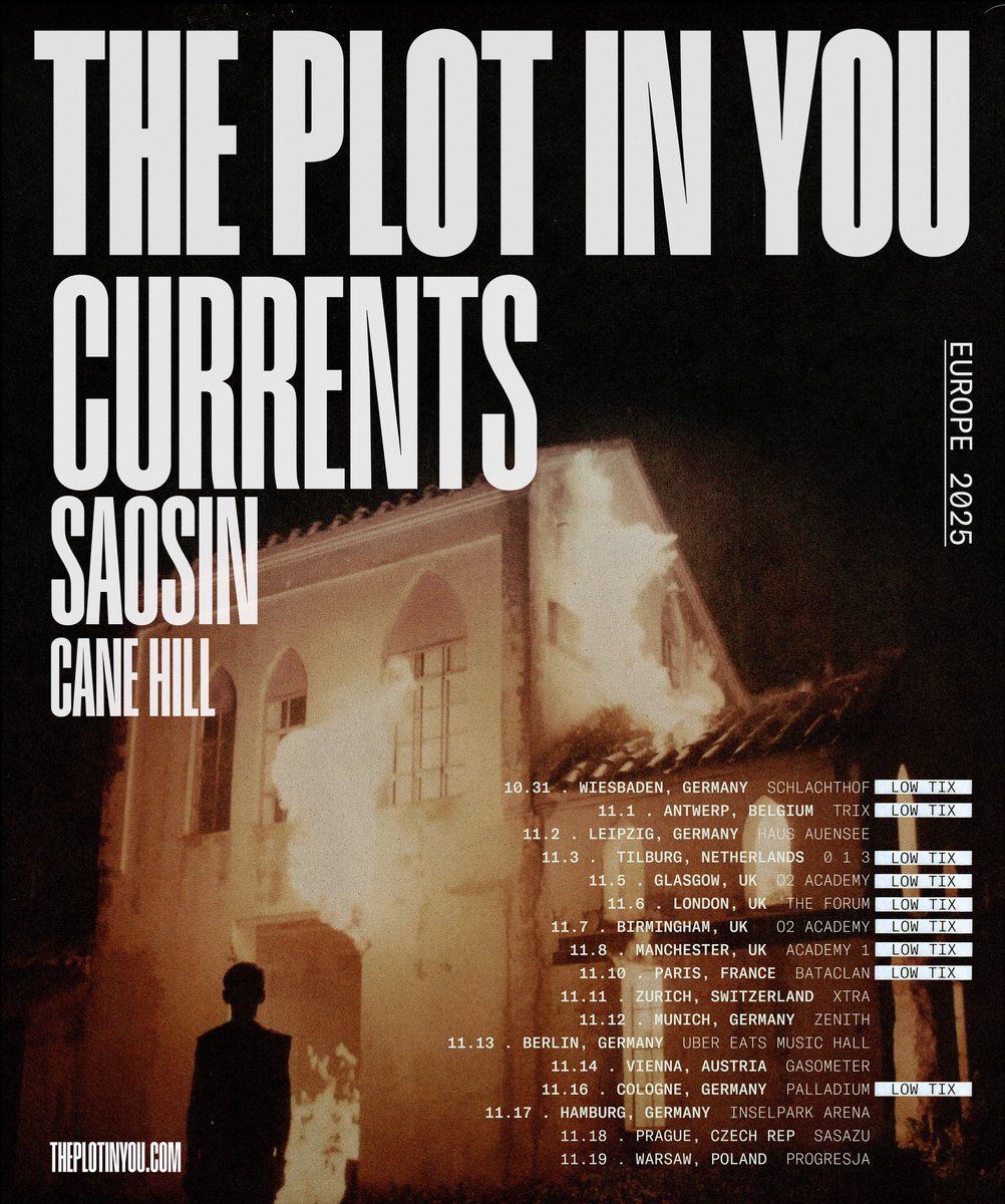 Tickets for our 2025 UK/EU tour are moving fast.

Tickets/Info theplotinyou.shop