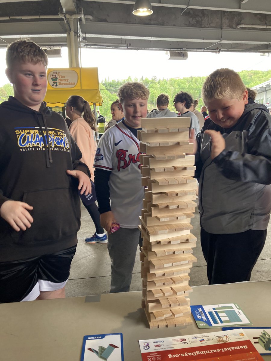 mackrellr's tweet photo. It was a rainy but fun day at the @swbrailriders STEM Day at the Ballpark. @RemakeDays was thrilled to be a part of the event. #remakedaysNEPA https://t.co/f89Fgm3hW9
