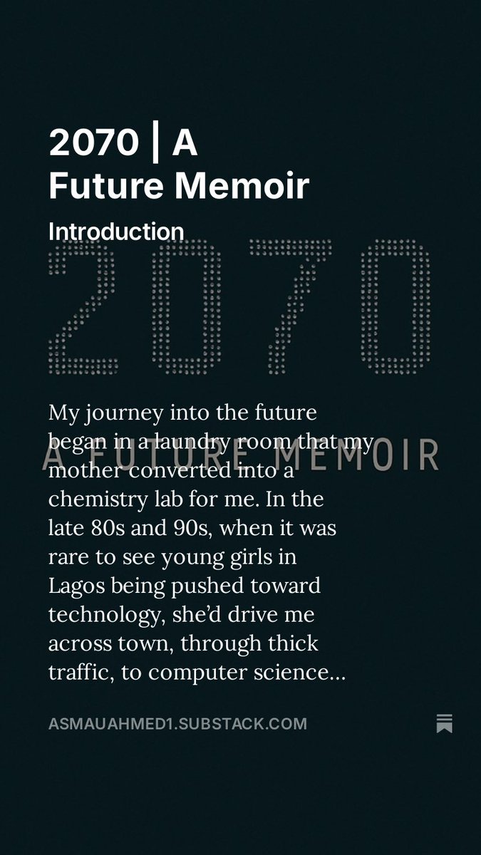I’ve been working on 2070: A Future Memoir, a deeply human look at where AI is taking us through life’s most intimate moments.

I’m starting at the end: death.

What happens to our data when we die?

First installment drops next Tuesday.
asmauahmed1.substack.com/p/2070-a-futur…