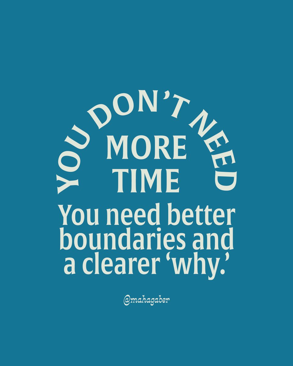 Most people don’t need more hours in the day, they need fewer distractions, stronger boundaries, and a reason that actually fuels them. When your ‘why’ is clear, your priorities are too. And that’s when time starts working for you.