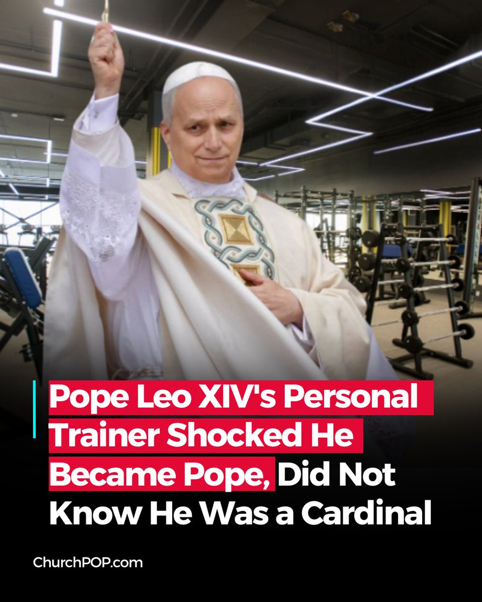 Church_POP's tweet photo. Imagine watching the announcement of the new Pope, and recognizing a client’s face from your gym! That’s exactly what happened to Valerio Masella, a personal trainer in Rome.

The discrete student he followed for two years, named “Robert,” was Robert Francis Prevost, now Pope Leo XIV, the 267th successor of Saint Peter.

“I trained the Pope!”

Valerio revealed this to the Italian newspaper Il Messaggero:

“When he appeared at the window in St. Peter’s Square, I recognized him immediately. I couldn’t believe it! I trained the new Pontiff. To me, he was just a client like any other.”

Valerio, 26, says that no one at the gym or any of its members knew that Robert was a cardinal, much less that he could become Pope.

Pope Leo XIV maintained a consistent training routine. He went to the gym two to three times a week, was always friendly, smiling, and very reserved.

“He would come dressed modestly, arrive in the morning, do his exercises with dedication and never mention his ecclesiastical function,” the trainer said.

The routine began with an aerobic warm-up on a treadmill or bike, followed by muscle-strengthening and postural exercises. The Pope also often played tennis overlooking Saint Peter's Basilica — a sport he said helped develop patience.

Valerio praised the Pontiff's excellent physical shape, stating that, for his age, he stands out for his resistance and healthy body composition.

“I thought he was a teacher or an academic, because he was reserved and intelligent. But Pope? I never imagined.”

This occurrence reveals something touching and deeply human: the man who now guides 1.4 billion Catholics worldwide maintained a simple life, with normal habits and a healthy routine, without fanfare or privileges.

Pope Leo XIV, an Augustinian, a former missionary in Peru, and a pastor of two homelands, is now a symbol of humility in small things—even in academia.

May the Lord strengthen his body, soul, and mission. May Mary, Health of the Sick, always protect Pope Leo XIV!

https://t.co/iRNKy0i4at