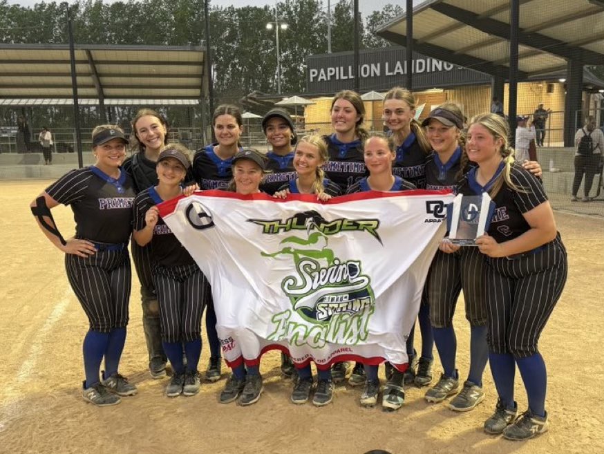 EmmaKauffman15's tweet photo. PGF tournament finalists! Love this team! Overall, we went 6-1 on the weekend just barely coming up short in extra innings in the championship game.
I played well hitting consistent singles at the plate and zero errors. #GoPrimetime https://t.co/A7JiTgIzhO