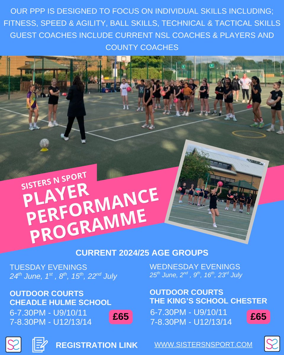 Our summer Player Performance Programme is open to all abilities &amp; designed to help achieve individual goals. PPP focuses on individuals skills including; fitness, speed &amp; agility, ball skills, technical &amp; tactical skills with guest coaches including current NSL coaches/players
