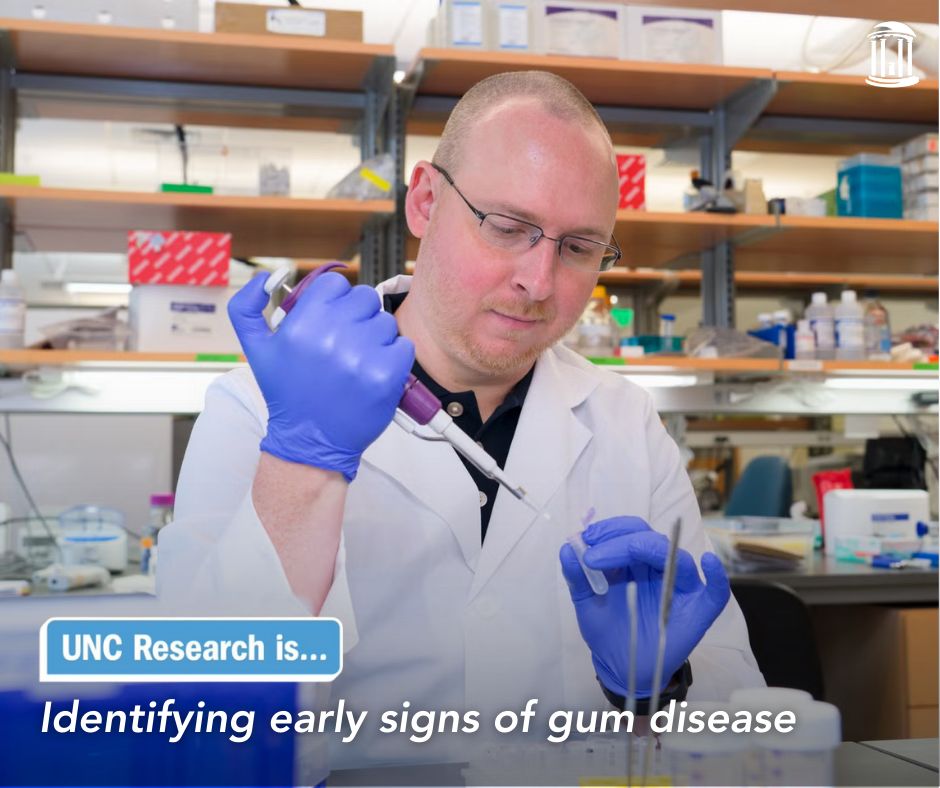 UNC Research is Adams School of Dentistry Periodontology. 

Alongside #UNC researchers and partners, we are improving knowledge and access to proper oral health care. Learn about UNC Research unc.live/3YBGa2e