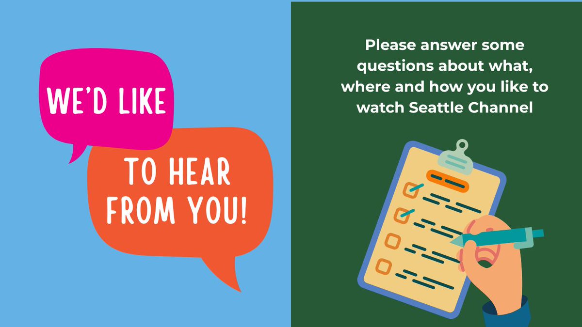 📺 Seattle Channel is YOUR channel! Help shape its future! Whether you’ve been watching for years or just discovered us today, we want to get to know you better. Take a few minutes to share what matters most to you in this survey: ⁠forms.office.com/g/eYzSq6XiQJ