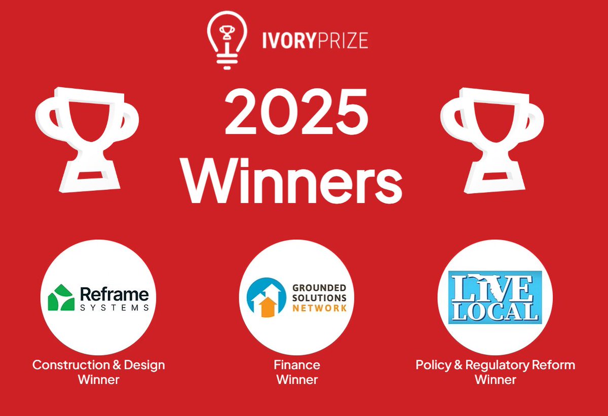 Adam A. Millsap (@aa_millsap) on Twitter photo Congrats to the 2025 <a href="/IvoryInnovation/">Ivory Innovations</a>'s Ivory Prize winners! #housing #regulations #Construction ivoryinnovations.org/ivory-prize-20… Congrats to the 2025 <a href="/IvoryInnovation/">Ivory Innovations</a>'s Ivory Prize winners! #housing #regulations #Construction ivoryinnovations.org/ivory-prize-20…