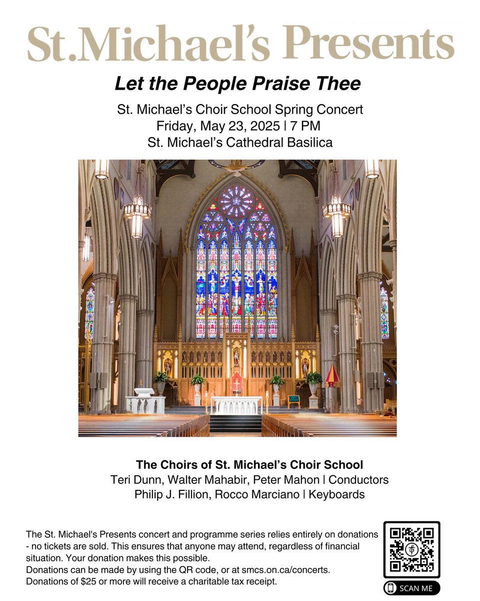 St. Michael's Choir School (@smchoirschool) on Twitter photo Join us this Friday at 7 PM <a href="/StMikesCathTO/">St. Michael's Cathedral Basilica</a> for Let the People Praise Thee - our last concert of the school year. The concert is free, but donations are welcome! #bisoratquicantat Join us this Friday at 7 PM <a href="/StMikesCathTO/">St. Michael's Cathedral Basilica</a> for Let the People Praise Thee - our last concert of the school year. The concert is free, but donations are welcome! #bisoratquicantat
