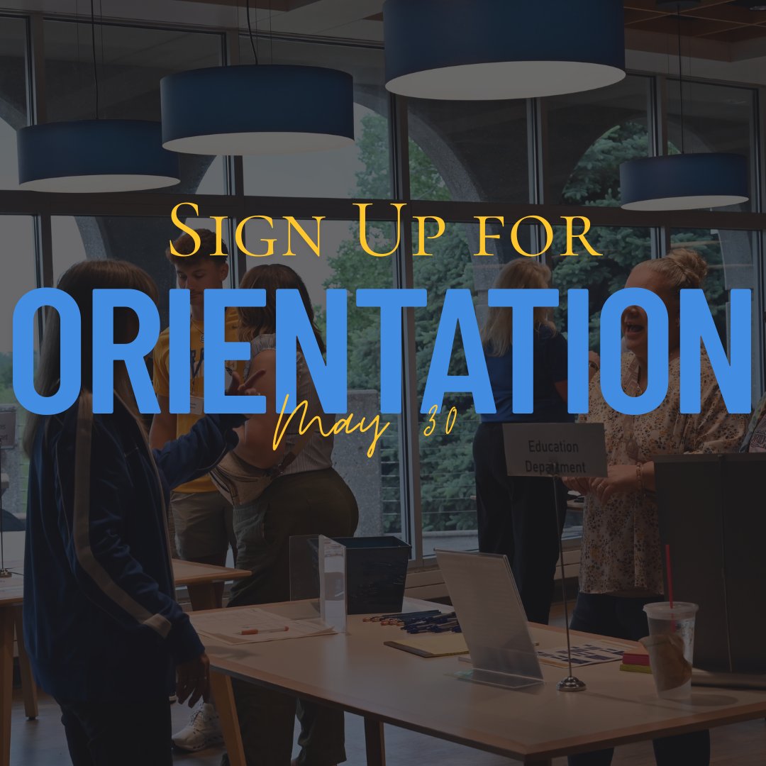 Future Chargers, don't miss out on this opportunity‼️ 

At orientation, you'll register for classes, meet new friends, and discover the supportive and caring community that is Briar Cliff! 💙💛 

Sign up now at briarcliff.edu/orientation