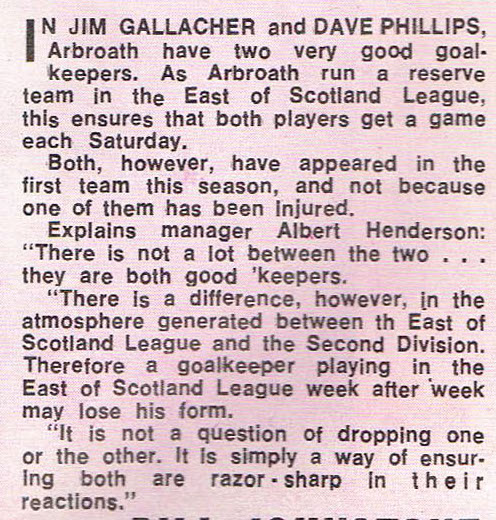 ScotsFootyCards's tweet image. #JimGallacher &amp;amp; #DavePhillips #Arbroath 1970-10-30