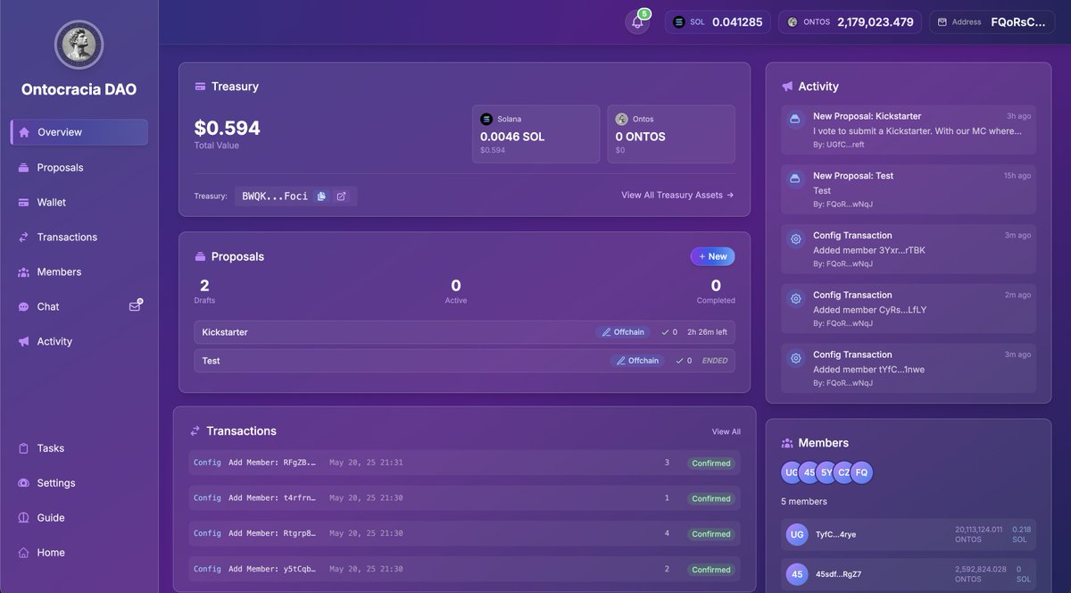 ontocracia5's tweet photo. DAO sneak peek 👀 https://t.co/BWibEc22qy