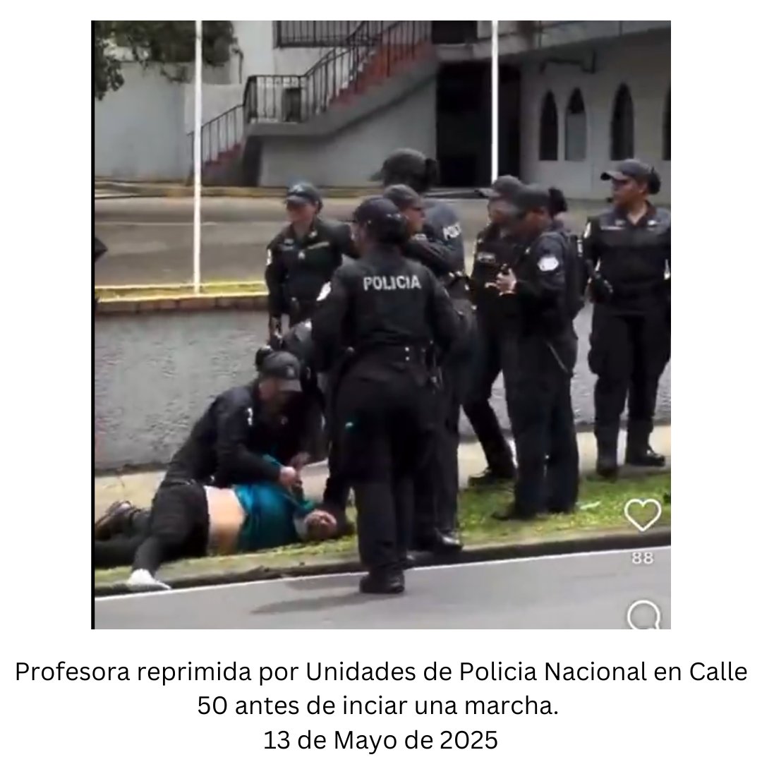 AvilaAngie_'s tweet photo. No vi el mismo movimiento mediático cuando agarraron a una Profesora entre varios policías, como hicieron hoy con el caso de la unidad de Senafront. 

Ni cuando gasearon las barriadas con niños, enfermos y adultos mayores, ni cuando gasearon las comunidades. https://t.co/uYQJiBIx8t