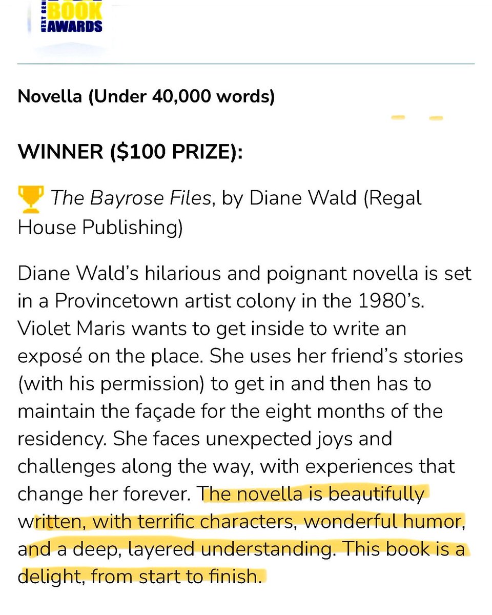 Diane Wald (@sleeperina) on Twitter photo Thank you, judges at Next Generation Indie Book Awards for this lovely commentary! 💕📖📚<a href="/RegalHouse1/">Regal House Publishing</a> #provincetown Thank you, judges at Next Generation Indie Book Awards for this lovely commentary! 💕📖📚<a href="/RegalHouse1/">Regal House Publishing</a> #provincetown