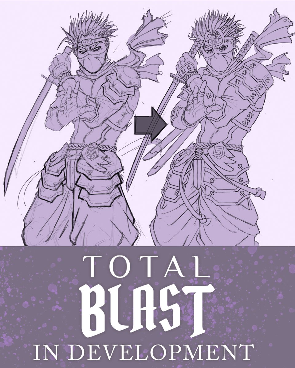 BenKrefta's tweet photo. One sketch, one sabotage specialist.
This ninja in Total Blast can sneak behind enemy lines and wreck your opponent’s cannon. From sketch to final line art, I wanted characters to really help sell the game: https://t.co/X9KnRuSlJh
#IndieGameDev #BoardGame #CardGame #TotalBlast https://t.co/vHbqZWagxp