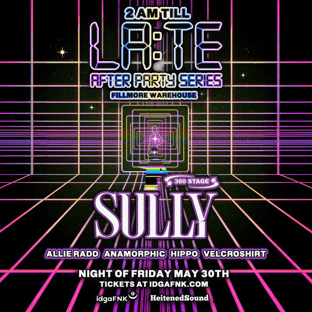 _SullyMusic's tweet photo. FINALLY coming back to Arizona for an amazing late night 360 show on 5/30 with the @idgaFNK crew!

Fun Fact: I actually played my first headline show with them back on New Years of 2020 at Shady Park. Feels SO good to be back! https://t.co/doGPDrIByk