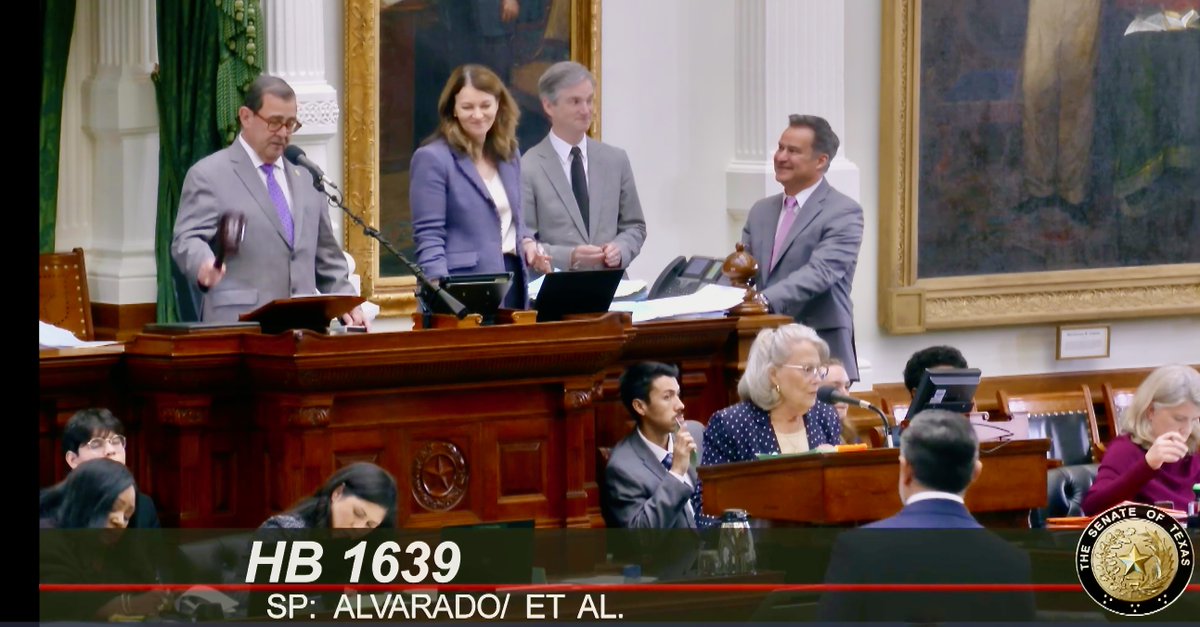 HB 1639, which would authorize a statewide study on the increased incidence of cancer in female firefighters, has passed in the Senate, 29-2, and is headed for the Governor's desk. Thanks for your leadership, Sen. Carol Alvarado, Rep. Jared Patterson and Rep. Nicole Collier.