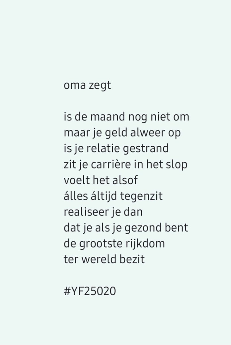 Eentje in de categorieën relativeren en open deuren, knipoogt oma. Maar dus wel heel erg waar. 😉 #versje #YF25020 #omazegt

#gedicht #gedichten #gedichtje #gedichtjes #relativeren #gezondheid