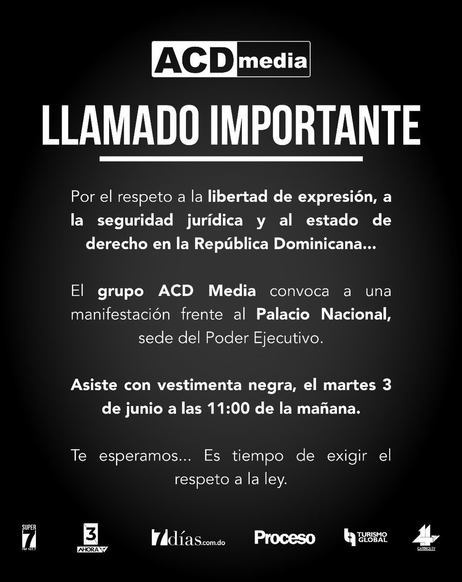 super7fm's tweet photo. ✍️ Llamado importante del Grupo ACD Media

#Super7 #Super7fm #AhoraPorLaSuper7 #Tragedia #Discoteca #JetSet #Heridos #Fallecidos #Derrumbe #Emergencia #DiscotecaJetSet https://t.co/poUgmUa2OC