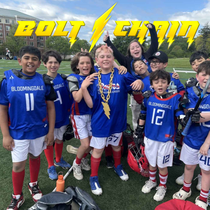 Congratulations to Landen A. for winning the Bolt Chain this week. He sparked the Junior Blue offense with an electrifying opening goal!