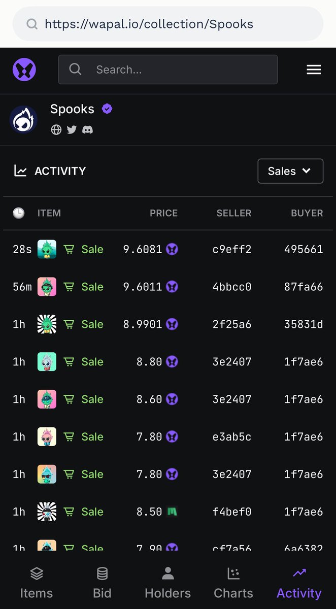siltician's tweet photo. Any news? 👀

@SpooksLabs NFT floor price went from 3.7 $APT to 9.6 $APT. Aptos NFT season is starting? https://t.co/OJPJdFr21q