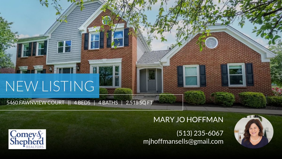 mjhoffmansells's tweet photo. 📍 New Listing 📍 Take a look at this fantastic new property that just hit the market located at 5460 Fawnview Court in West Chester. Reach out here or at (513) 235-6067 for more information https://t.co/O40cl7DteX https://t.co/1mJdM0ifKZ