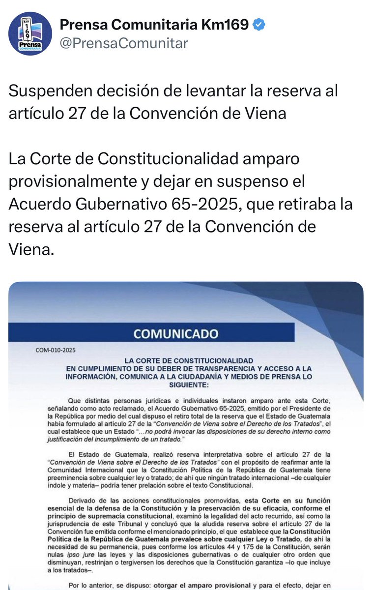 🛑 La CC no otorga amparo provisional contra el aumento ilegal del salario de los diputados y en los amparos que presentan los del Gobierno y los del partido cancelado Semilla. A sus aliados políticos hasta les han de revisar sus amparos antes que los presenten. 🫠