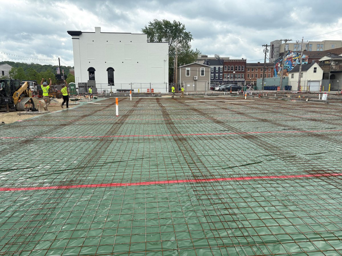 Teamwork is at the core of our CMAR role on the Short Street Pavilion job. Managing the process, not just the build, means partnering with great crews—like those pouring concrete here—to get the job done right. #ConstructionManagement #CMAR #LawrenceburgIN #PrusConstruction