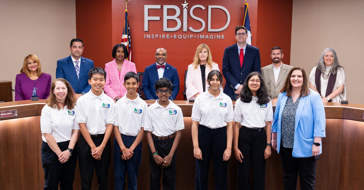 From national art champions to standout science competitors and inspiring student leaders, the FBISD Board of Trustees proudly recognized students and programs making headlines at the state and national level during last night’s board meeting.

We are #FBISDProud of every one of