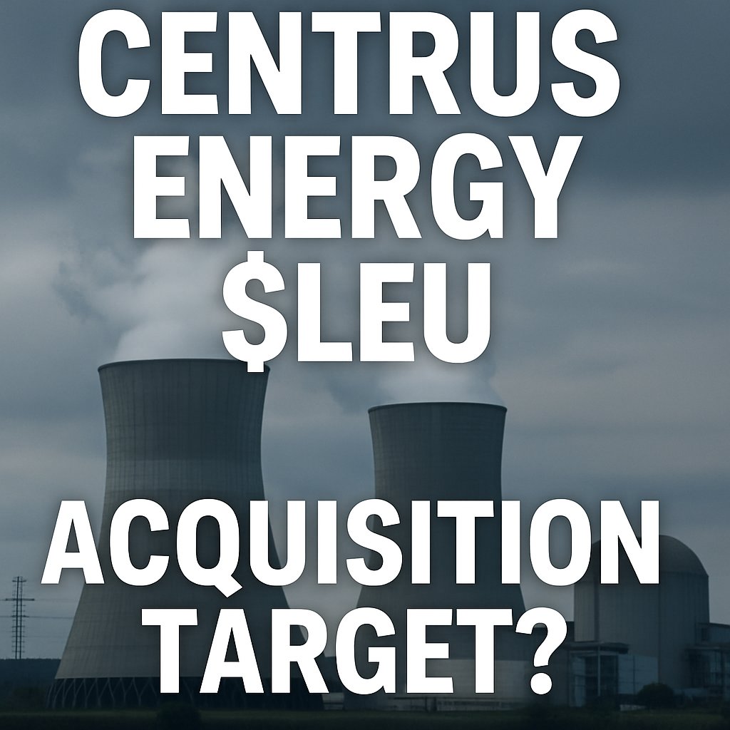 DevelopAll's tweet photo. Thinking out loud:
Is #Centrus Energy an Acquisition Target? $LEU??
The company's recent loan payoff & focus on acquisitions suggest they may be preparing for a potential acquisition.
They make fuel for SMR #nuclear reactors. Large gov't contracts
Related: $OKLO $SMR $BWXT
🧵 https://t.co/atpdstfJzV