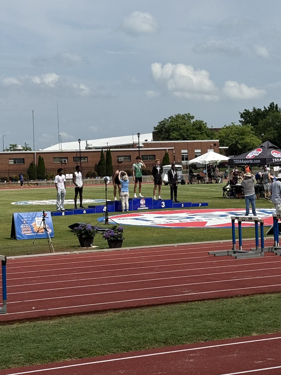 John Caldwell receiving his medal at <a href="/TSSAA/">TSSAA</a> State Championship track meet!