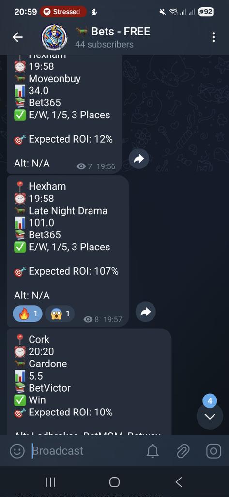 AlgoBetClub's tweet photo. 🔥 BIGGEST EVER WIN from the automated horseracing algorithm!

Late Night Drama @ 101.00 🥇

Join the FREE telegram channel for more https://t.co/LLw4IAS6hR 

#HorseRacing #HorseRacingTips #Bet365 #Hexham https://t.co/bGpvgNMpC4