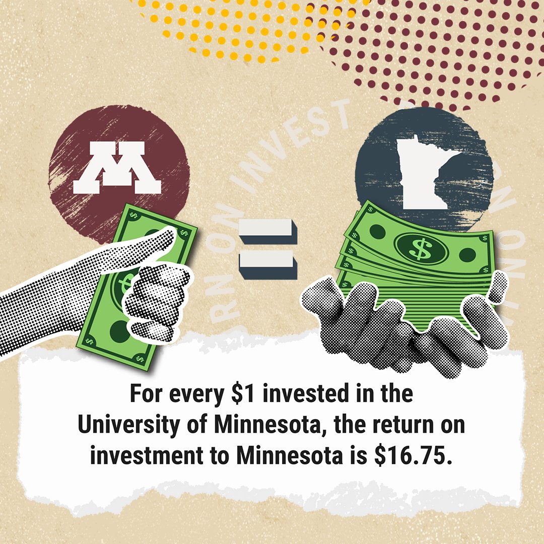 What difference can $1 make? The University of Minnesota turns 1 dollar into a $16.75 return on investment for the State of Minnesota. Learn more about the UMN economic impact: loom.ly/nK5tQjg
