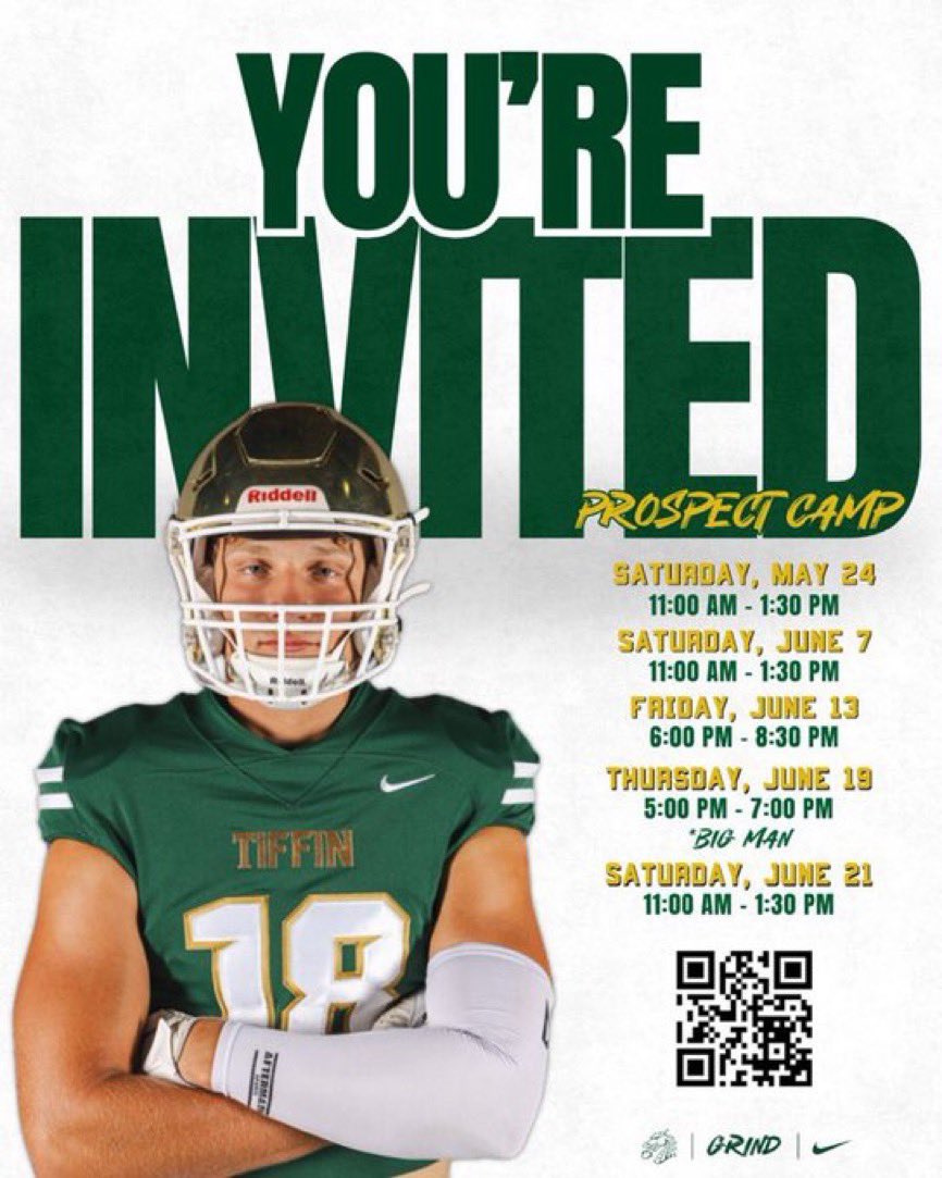 Thank you <a href="/TUDragonFB/">Tiffin University Football</a> <a href="/_jordanwesley/">coach strong</a> for the invite!