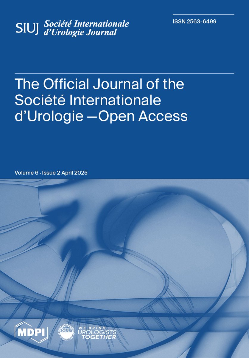 SIU_Journal's tweet photo. The April 2025 edition of #SIUJ is now available online. Discover current #Urology research, reviews, and more shared by #Urologists from around the world. Consider submitting your work for the next issues! 
📜https://t.co/hbnWXmx0HQ
#OpenAccess #Journal
@SIU_urology @pcvblack @SpiessPhilippe @LysCampeauMD @DrHWoo @jteoh_hk @AmandaSJChung