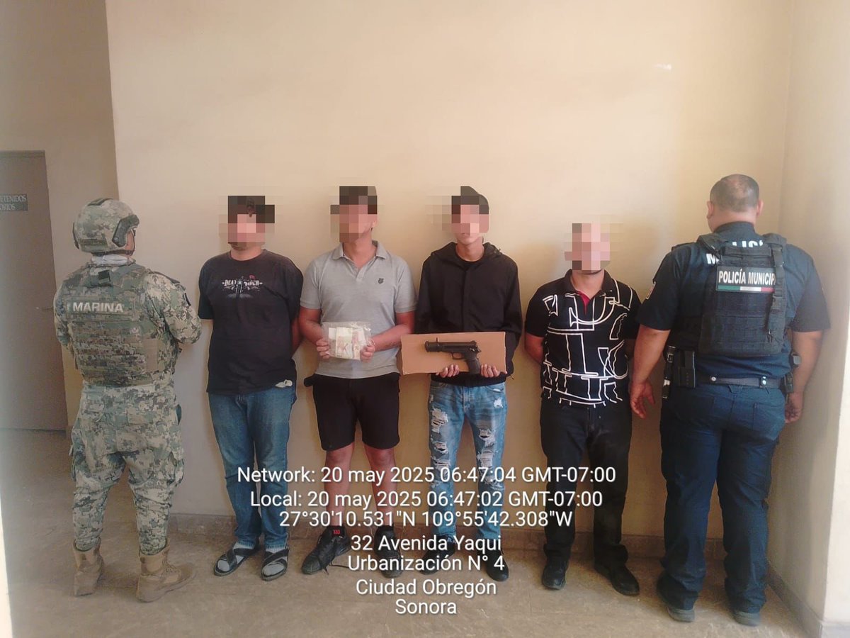 etienen a cuatro asaltantes en Cajeme, uno de ellos policía municipal. Señala <a href="/JavierLamarque_/">Javier Lamarque</a>  que se aplicará todo el peso de la ley.