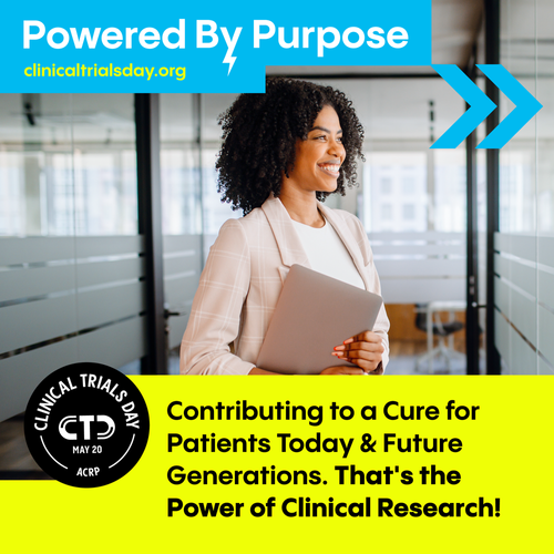 ERGClinical's tweet photo. 🌟 Clinical Trials Day 🌟
 Contributing to a cure for patients today — and for generations to come.
 That’s the power of clinical research. 💙

Every study brings us one step closer to better treatments, brighter futures, and lasting hope.

#ClinicalTrialsDay #PoweredByPurpose https://t.co/0a07w3bZDI