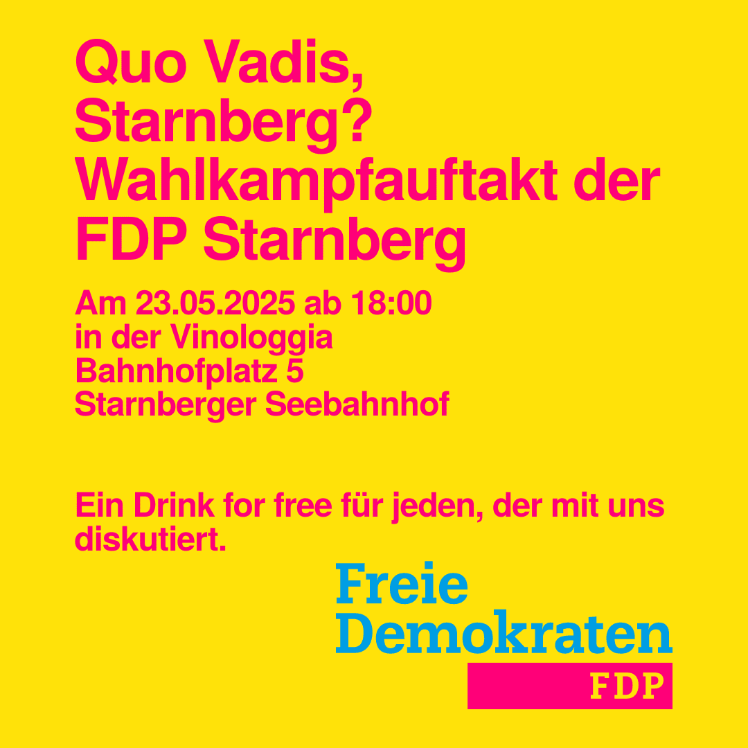 Kommen Sie vorbei und diskutieren Sie mit uns die Starnberger Themen!