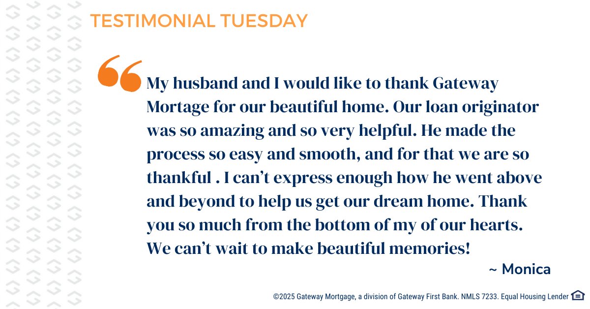 There’s nothing more rewarding than helping families step into the home of their dreams. We’re so honored to have played a part in this special journey—and even more excited to hear how ready they are to start making beautiful memories. 💖Thank you for trusting Gateway Mortgage!