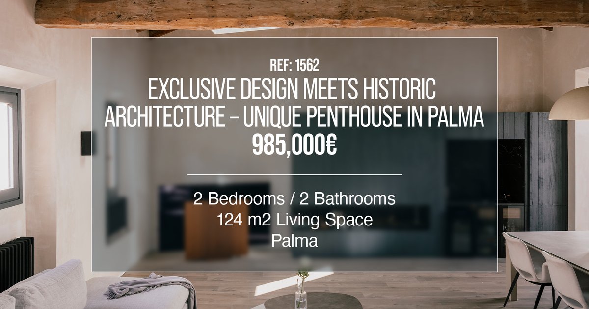 OceanSevenRE's tweet photo. A one-of-a-kind penthouse in the heart of Palma’s old town
.
📐 124 m² | 🛏️ 2 | 🛁 2 | 💶 €985,000
–––
https://t.co/GNNWBALOnI https://t.co/xBYHsK587F