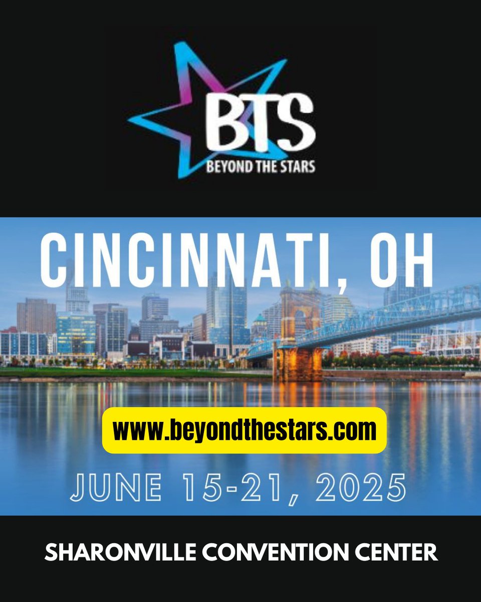 Beyond the Stars Cincinnati 

Save the Date! Beyond the Stars Cincinnati is set for June 15-21, 2025, at the Sharonville Convention Center. Get ready for an epic experience! 🌟 beyondthestars.com

Jun 15 - 21, 2025
Sharonville Convention Center