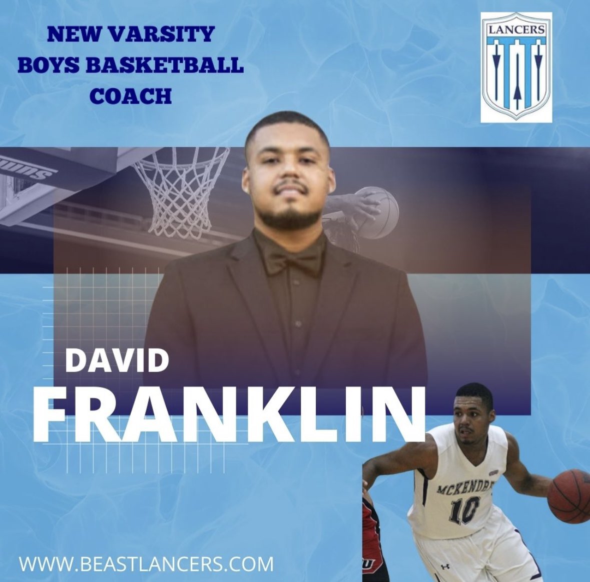 We are excited to welcome Coach David Franklin as the new Varsity Boys Basketball Coach at Belleville East! Franklin was a standout player at McKendree University and is currently at Feeder School Grant Middle School as the Athletic Director and PE Teacher.