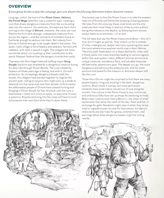 KevinLamb74's tweet photo. First Daggerheart review shows that the included adventure "Beast Feast" is chalk full of pronouns, a festival, and caverns filled with happy monsters and...chain restaurants. https://t.co/CDGNb1dSWG