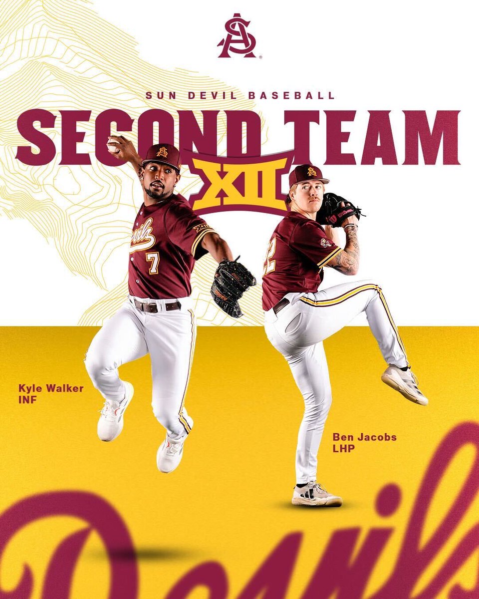 ASU_Baseball's tweet image. Big 12 honors for the boys😈
#ForksUp /// #Onward
