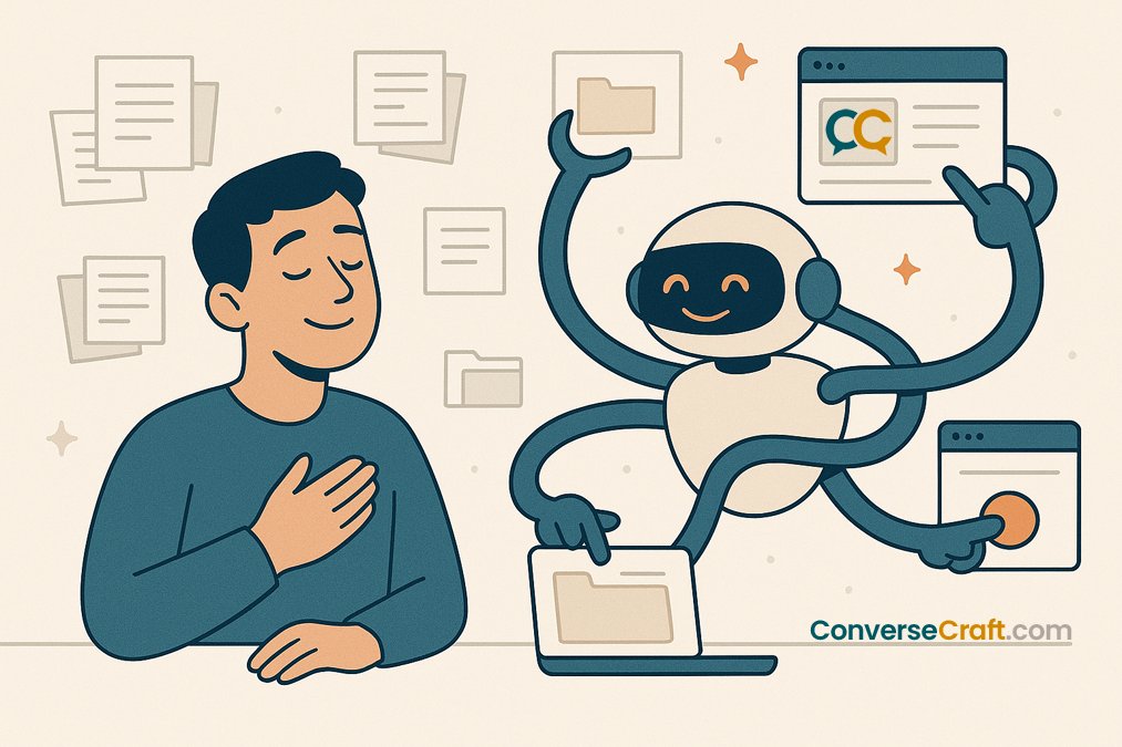ConverseCraft's tweet image. Digitalizamos tareas repetitivas sin romper lo que ya funciona. Diseñamos automatizaciones que se ajustan a tu operación, para que tu equipo gane tiempo sin perder control.
#automatizacióninteligente #asistenteconIA #chatbotpersonalizado #chatbotsenespañol #automatizacionprocesos