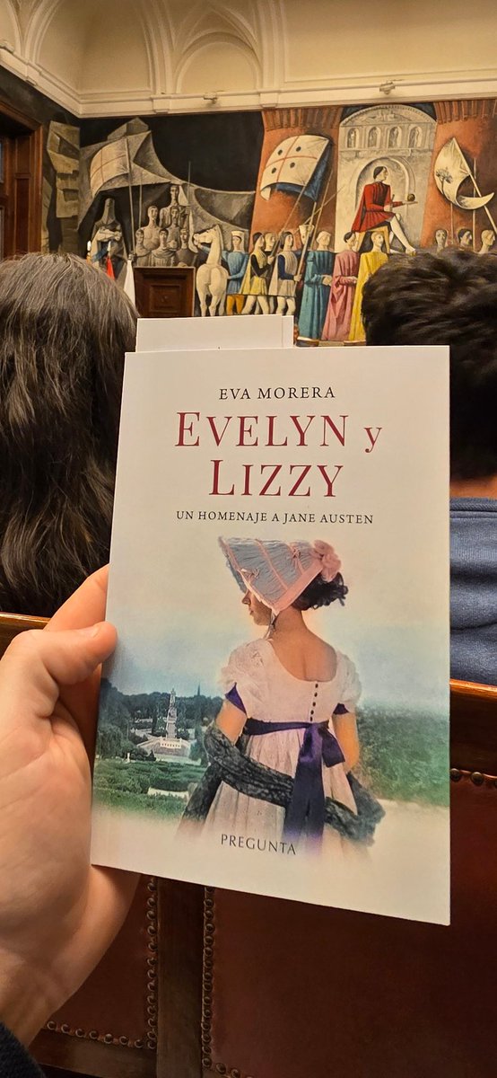 En la presentación de "Evelyn y Lizzy" , de Eva Morera. Una joven autora aragonesa, que transmite su pasión por la literatura y por el universo construido por la británica Jane Austen. Esta novela tambien es un homenaje a la autora cuando se cumplen 250 años de su nacimiento. 📚
